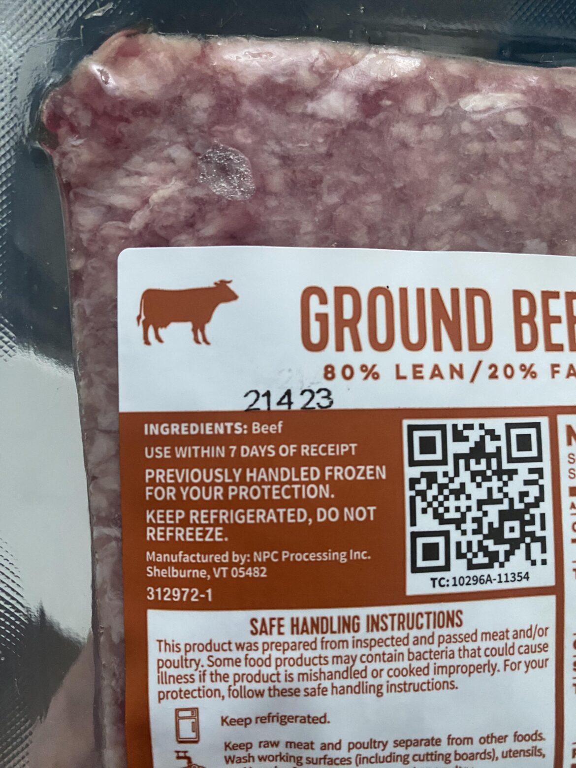 Is this when my beef was packed?