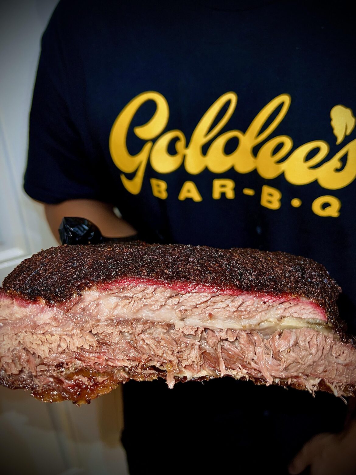 Went to Dallas/Fort Worth last weekend and went to Goldees for some grub and got some of their rubs. Now that I’m back home I needed to make my own que and it was spot on!