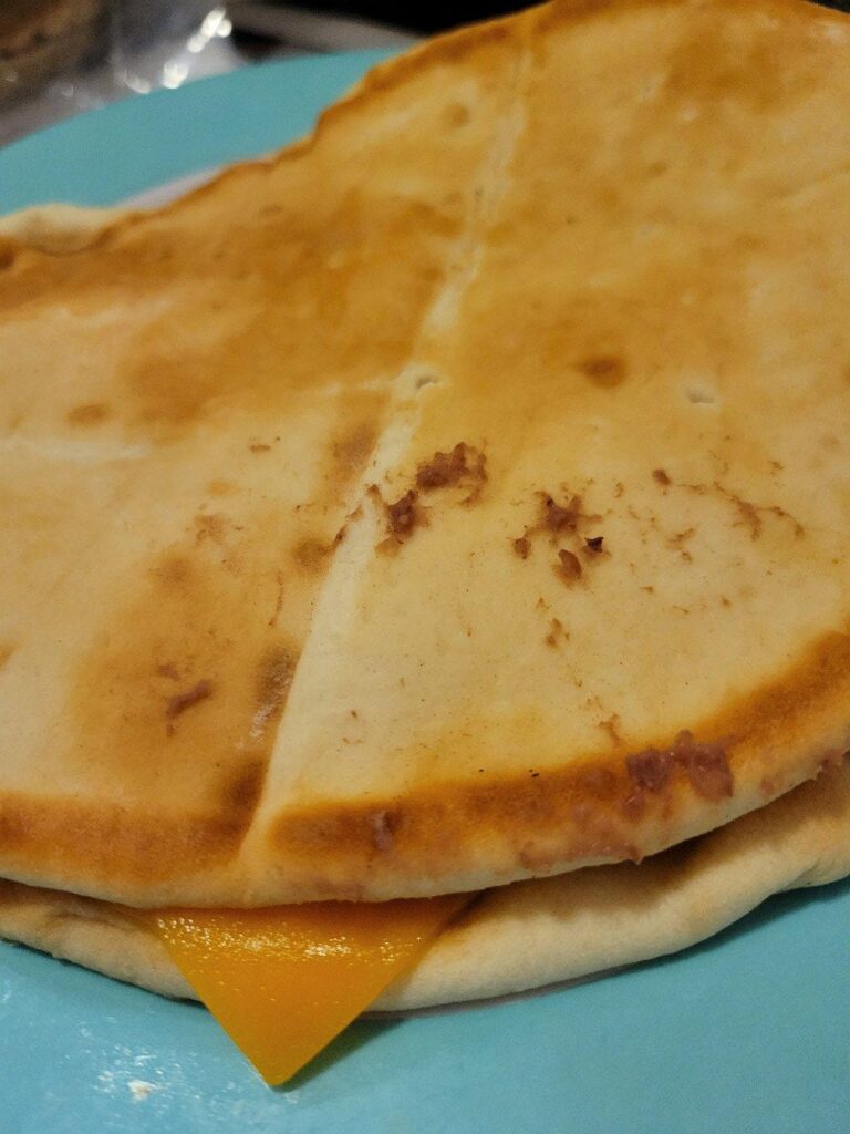 Melted Cheese Sandwich on Naan