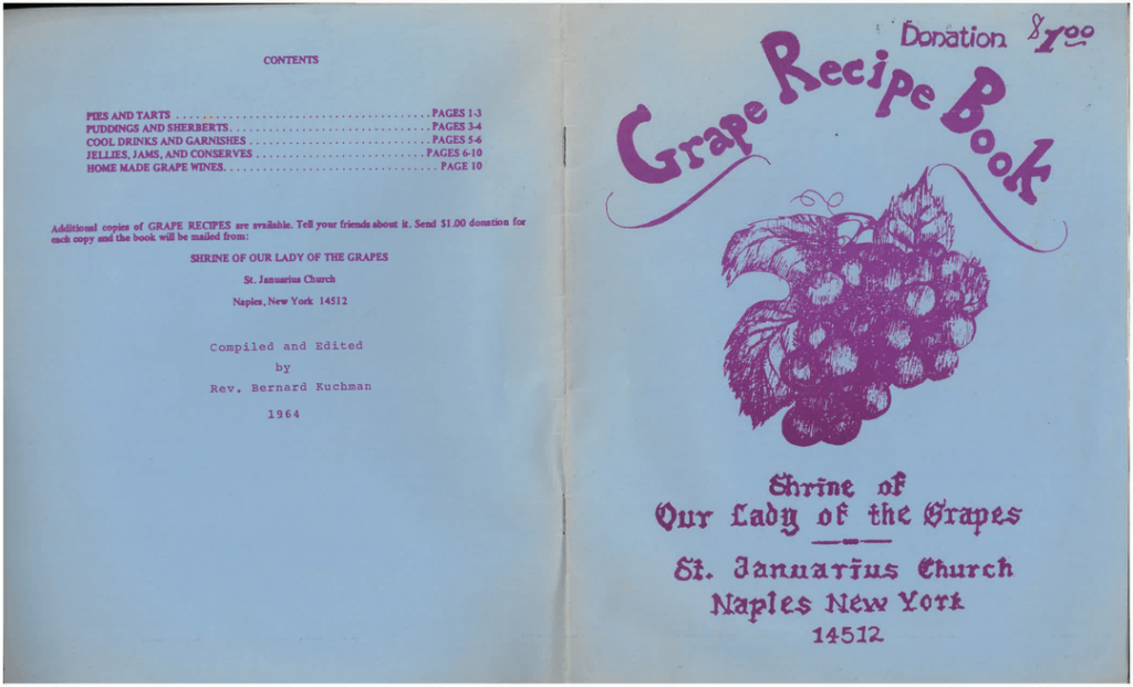 It's grape cooking season!!! 1964 Naples, NY (upstate NY grape capital) community grape cookbook