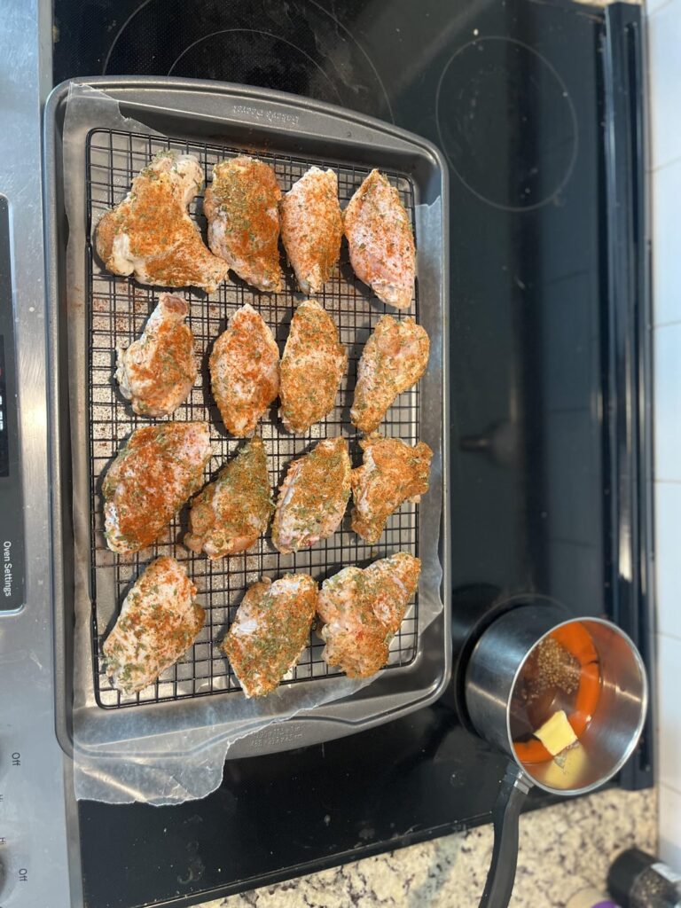 Rain is coming down in NJ. Still prepping for football Sunday. Before and after pic.