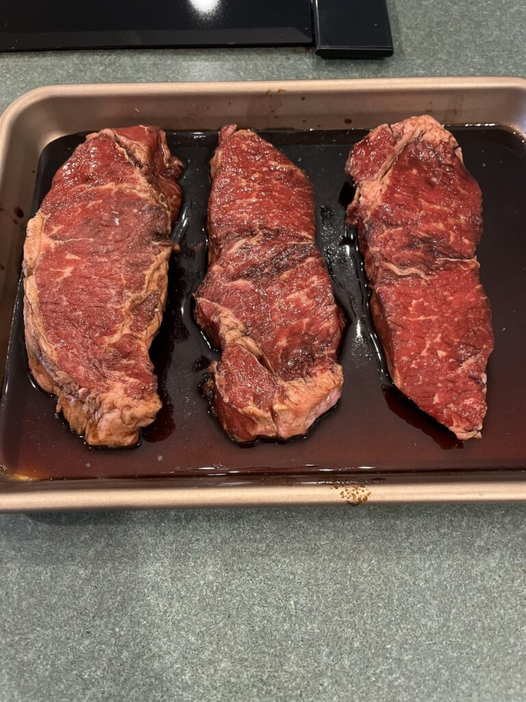 Dale’s marinade, Montreal seasoning, traditional sear on a Weber kettle is the perfect steak and I will die on this hill.