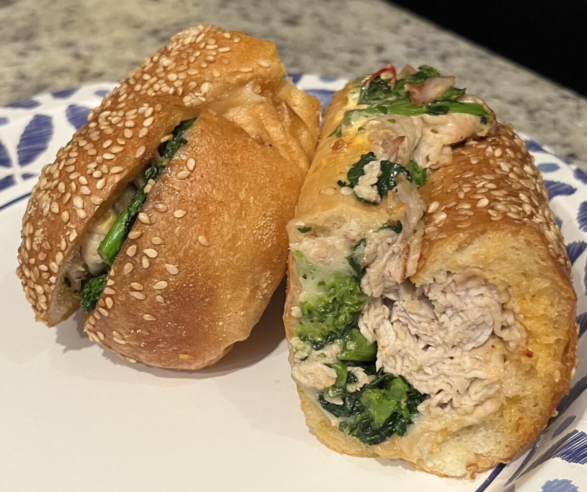 Philly-style roast pork and broccoli rabe sandwich from JT’s Genuine Deli in Chicago