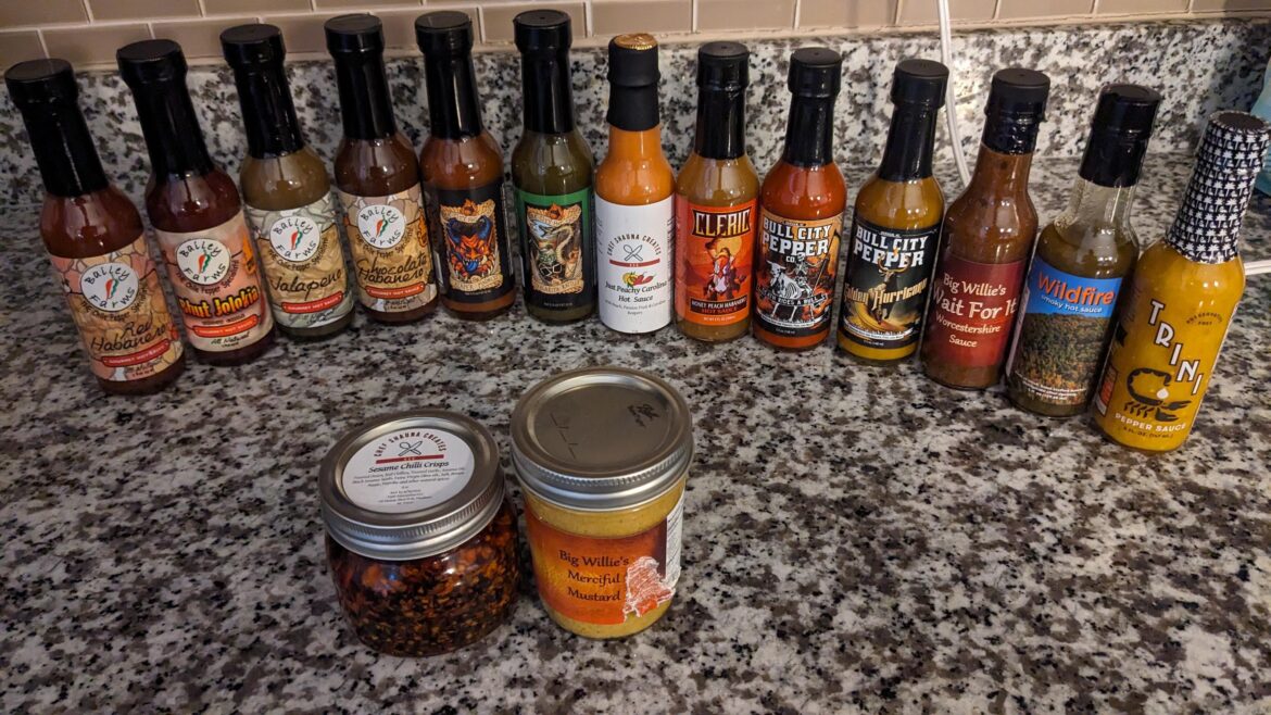 My haul from the Oxford hot sauce festival