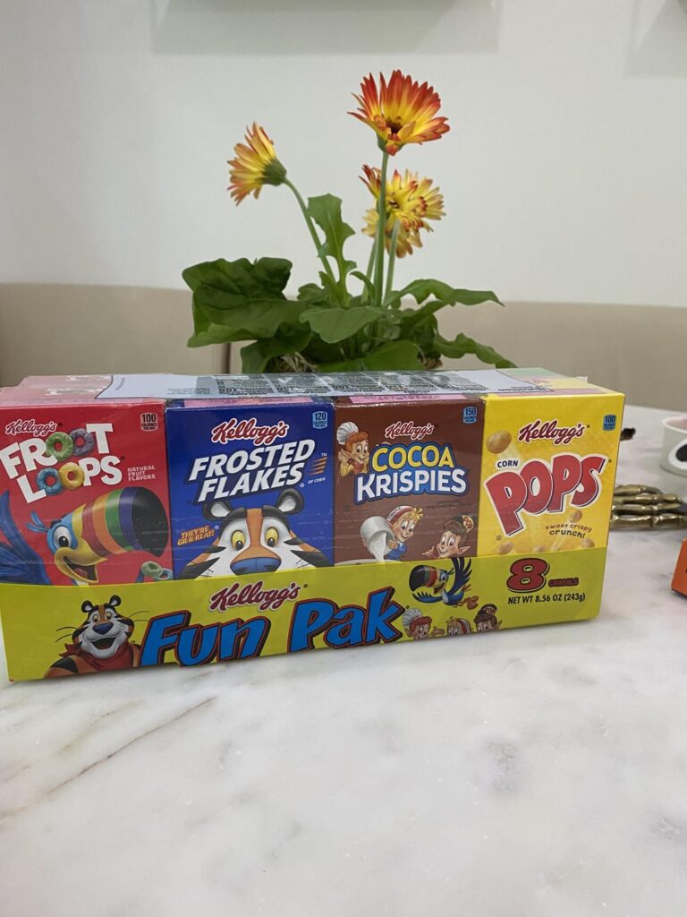 I don't know if this belongs here, but if you buy mini packs of cereal you can combine them to make new cereal concoctions!