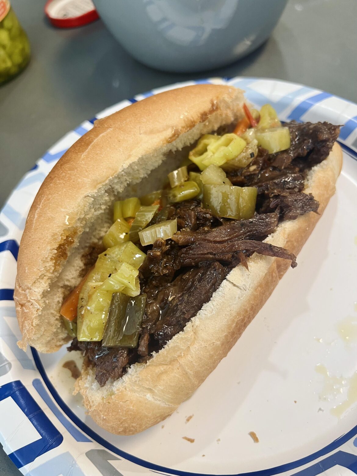 Spent 3 days making these Italian beef sandwiches (with homemade au jus).