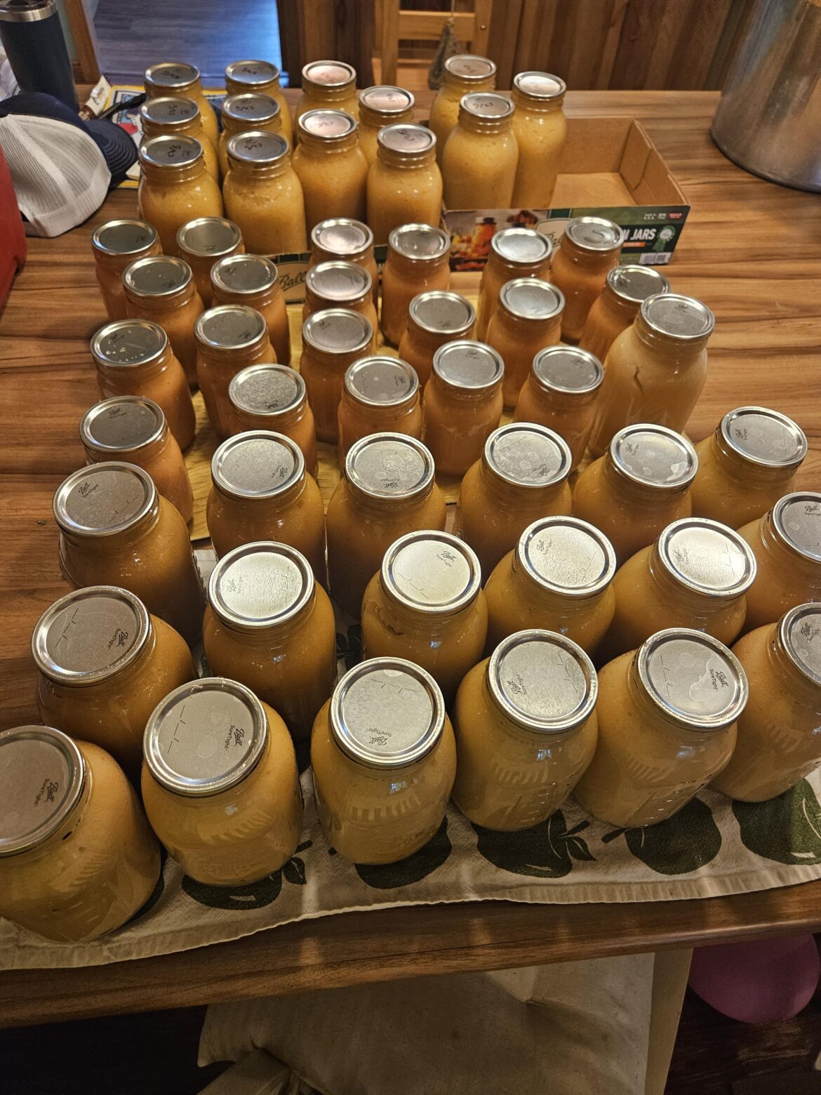 Hopefully this is enough apple sauce to last until next year. If it was up to my 2 toddlers, it would be gone by Christmas.