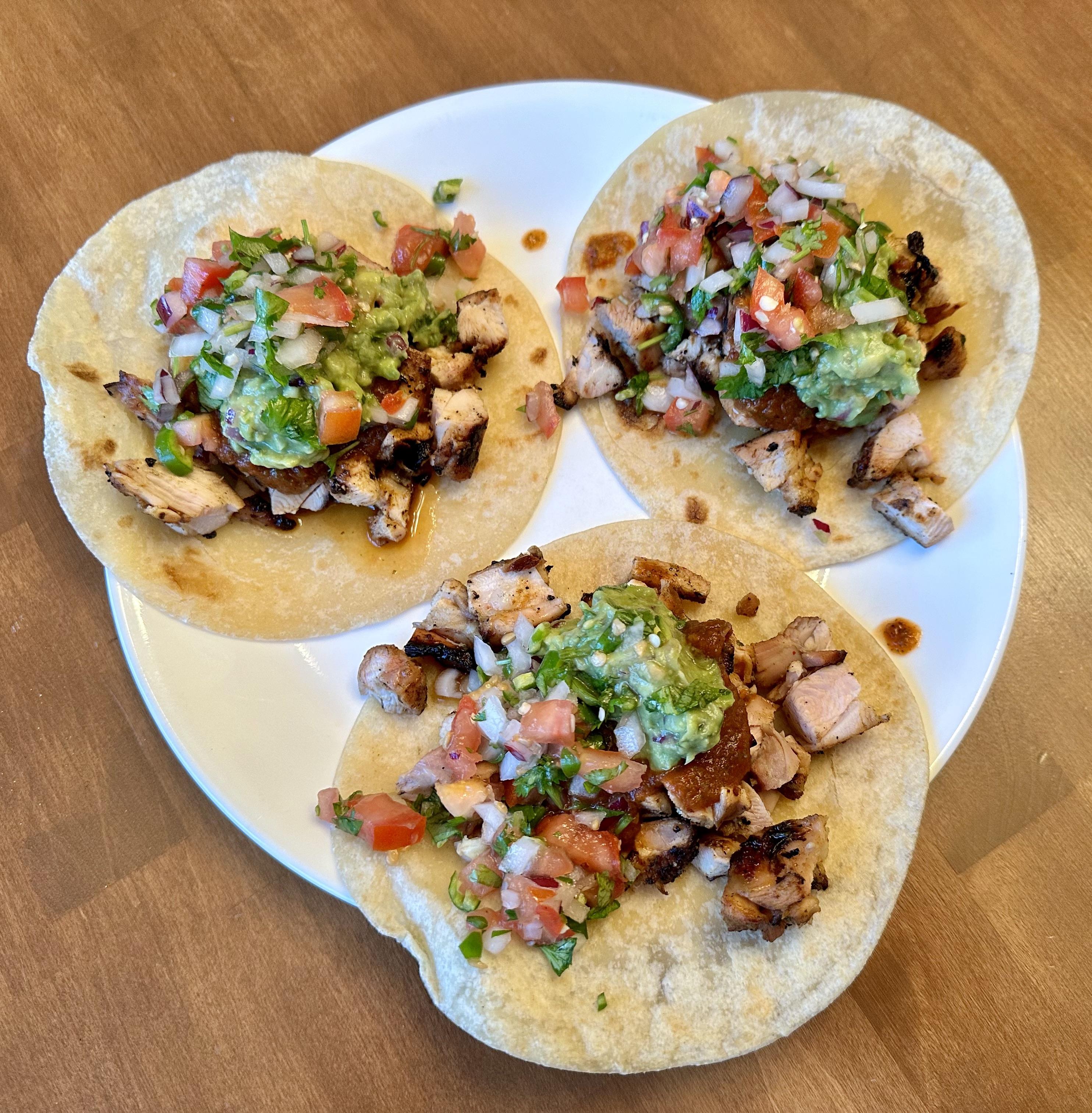 Pollo Asado with chipotle and serrano salsa roja Dining and Cooking