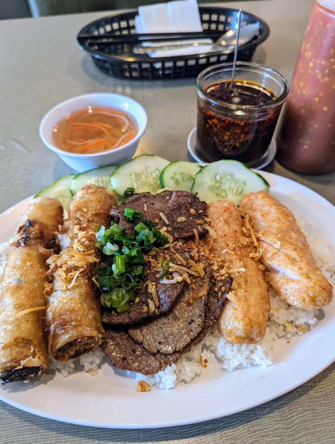 Shrimp Paste & Grilled Beef & Eggrolls @ Golden Deli