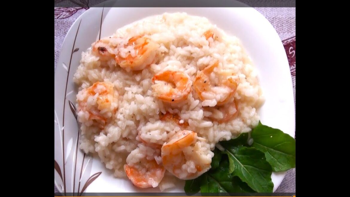 Risotto with shrimp.   (mediterranean recipe).