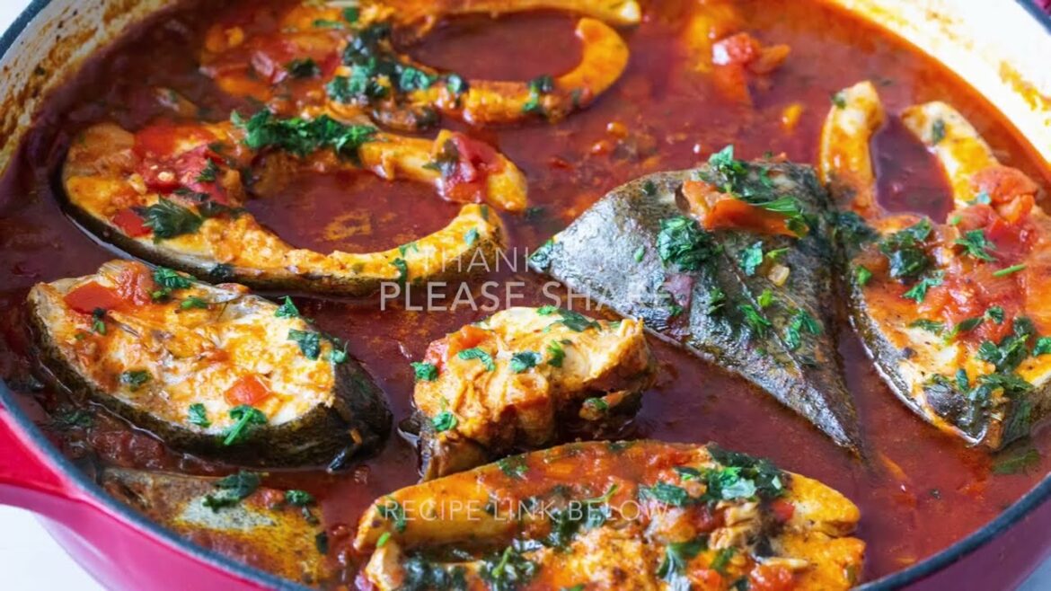 Chraime - Fish in Tomato Sauce - Moroccan Fish Dish with Spicy Tomato Sauce