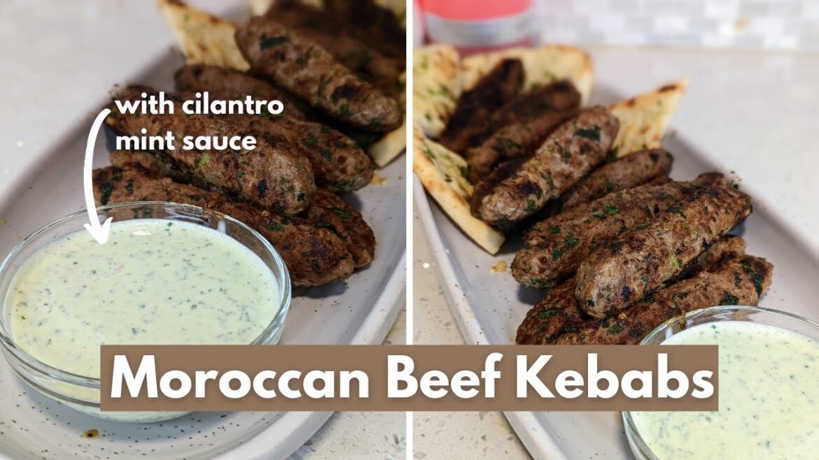 Moroccan Beef Kebabs with Cilantro Mint Sauce Recipe | Ramadan Recipe Series Moroccan Beef Kebabs with Cilantro Mint Sauce Recipe | Ramadan Recipe Series