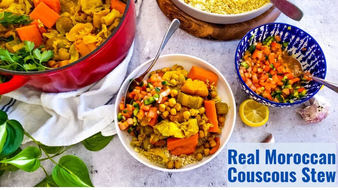 Moroccan Couscous stew | Couscous with Seven Vegetable  -Vegan Edition