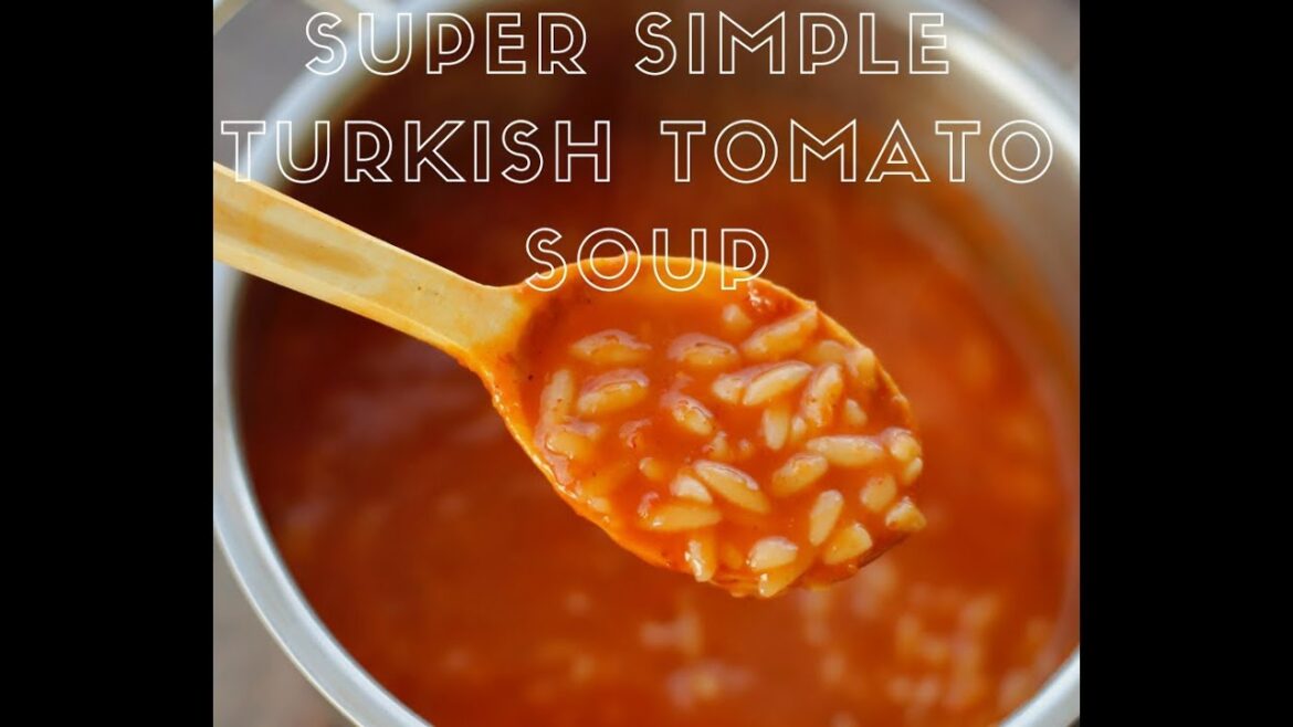 Turkish Food Recipe - How to make this Super Simple Tomato Orzo Soup "Arpa Sehriye Çorbası"