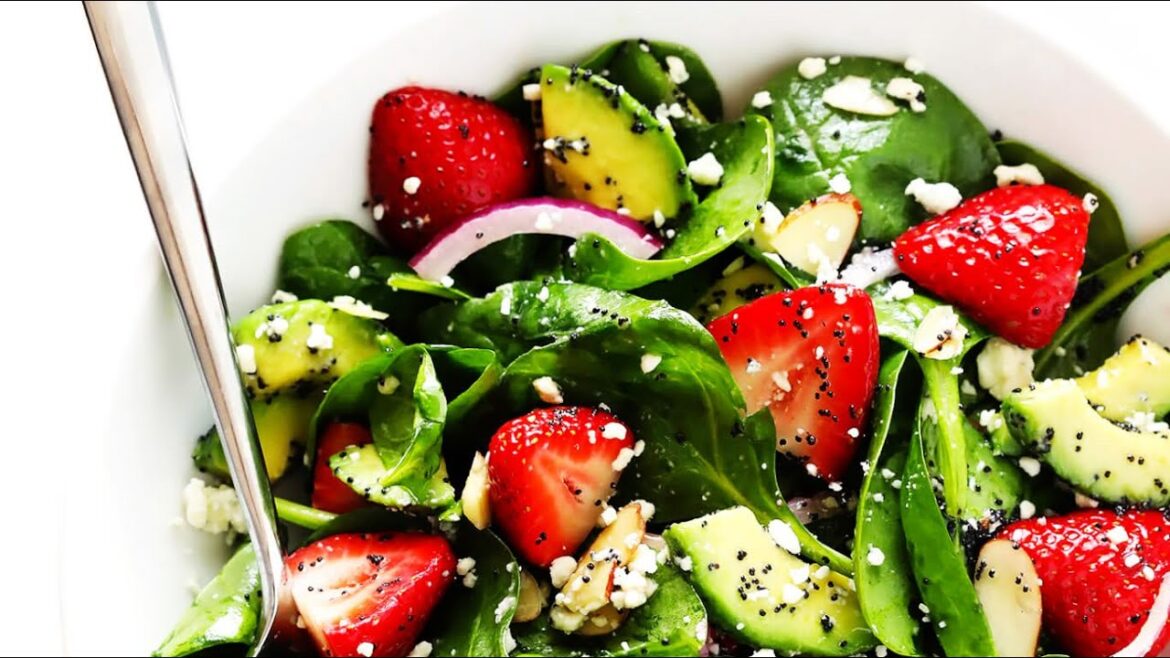 Strawberry Avocado Spinach Salad
