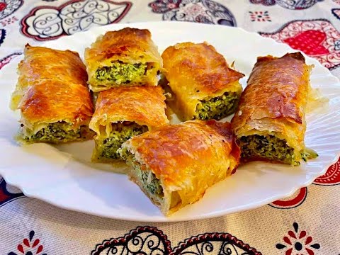 Crispy cheese and spinach Turkish Borek pastry, the most delicious you ever eaten | Türk böreği Crispy cheese and spinach Turkish Borek pastry, the most delicious you ever eaten | Türk böreği