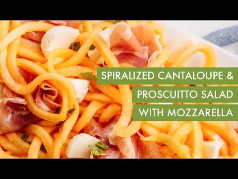 Spiralized Cantaloupe and Prosciutto Salad with Mozzarella | Spiralizer Recipe Spiralized Cantaloupe and Prosciutto Salad with Mozzarella | Spiralizer Recipe