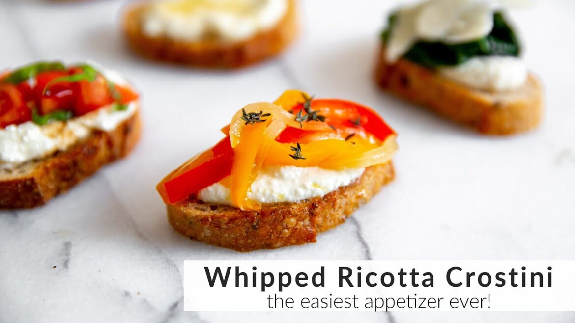 Whipped Ricotta Crostini Recipe (the BEST appetizer!)