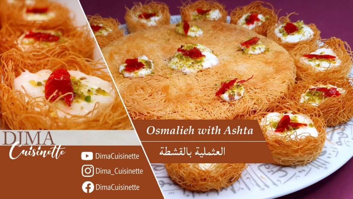 Easy recipe of Osmalieh / How to make Osmalieh at home / وصفة العثملية بالقشطة