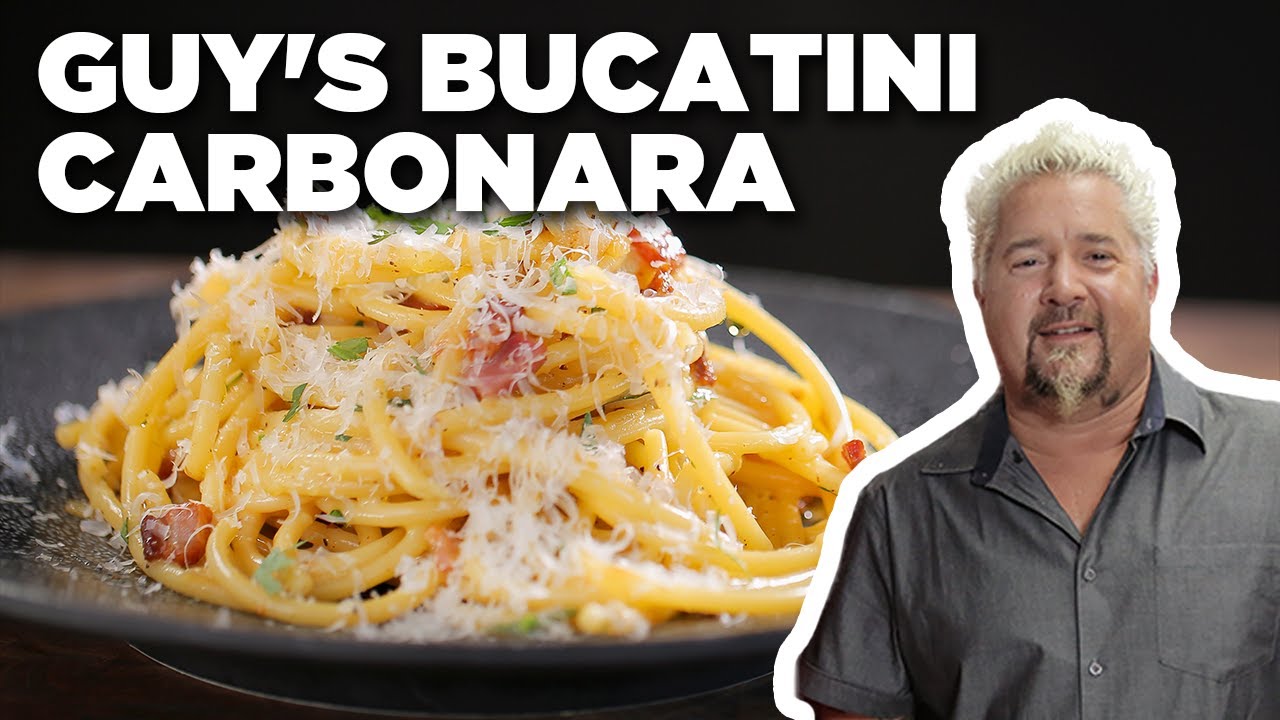 Guy Fieri's Bucatini Carbonara Food Network Dining and Cooking
