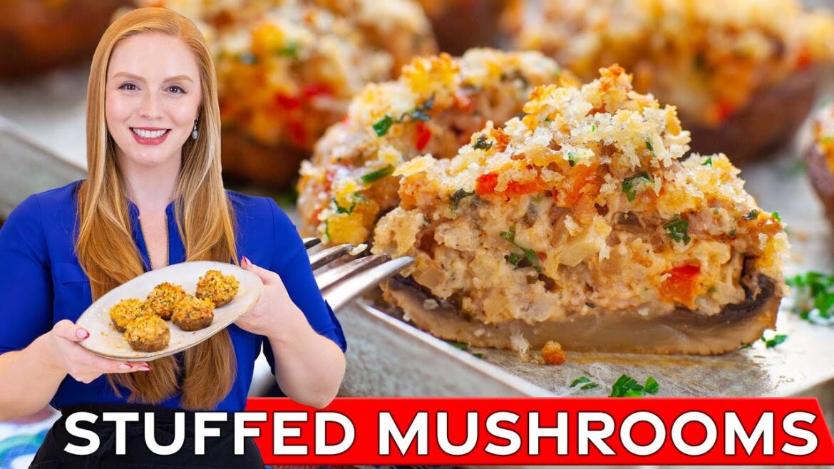 Easy Cheese & Sausage Stuffed Mushrooms Recipe – perfect for parties! Easy Cheese & Sausage Stuffed Mushrooms Recipe - perfect for parties!
