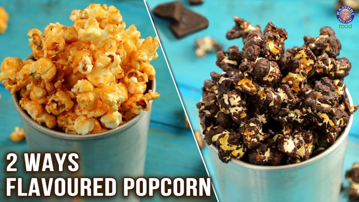 2 Ways Flavored Popcorn | Salted Caramel | Chocolate Popcorn | Homemade Theater Style Popcorn Recipe