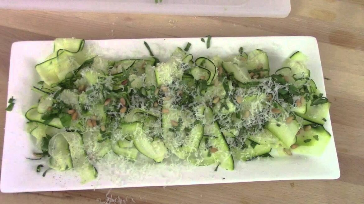 Shaved Raw Zucchini Salad with Basil and Parmesan // Tasty Bit 87