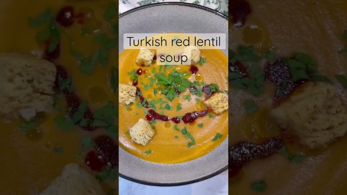 TURKISH RED LENTIL SOUP #recipe #dinner #shorts #cooking #easy #comfortfood #homemade #easyrecipe