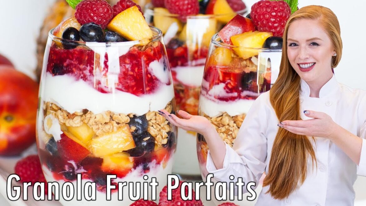 Granola & Yogurt Fruit Parfaits Recipe – EASY, Make-Ahead Recipe! With Crushed Raspberries! Granola & Yogurt Fruit Parfaits Recipe - EASY, Make-Ahead Recipe! With Crushed Raspberries!