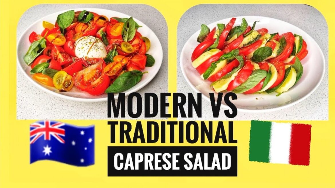 The EASIEST salad | TRADITIONAL Italian Caprese Salad VS MODERN Caprese Salad | 2 Versions