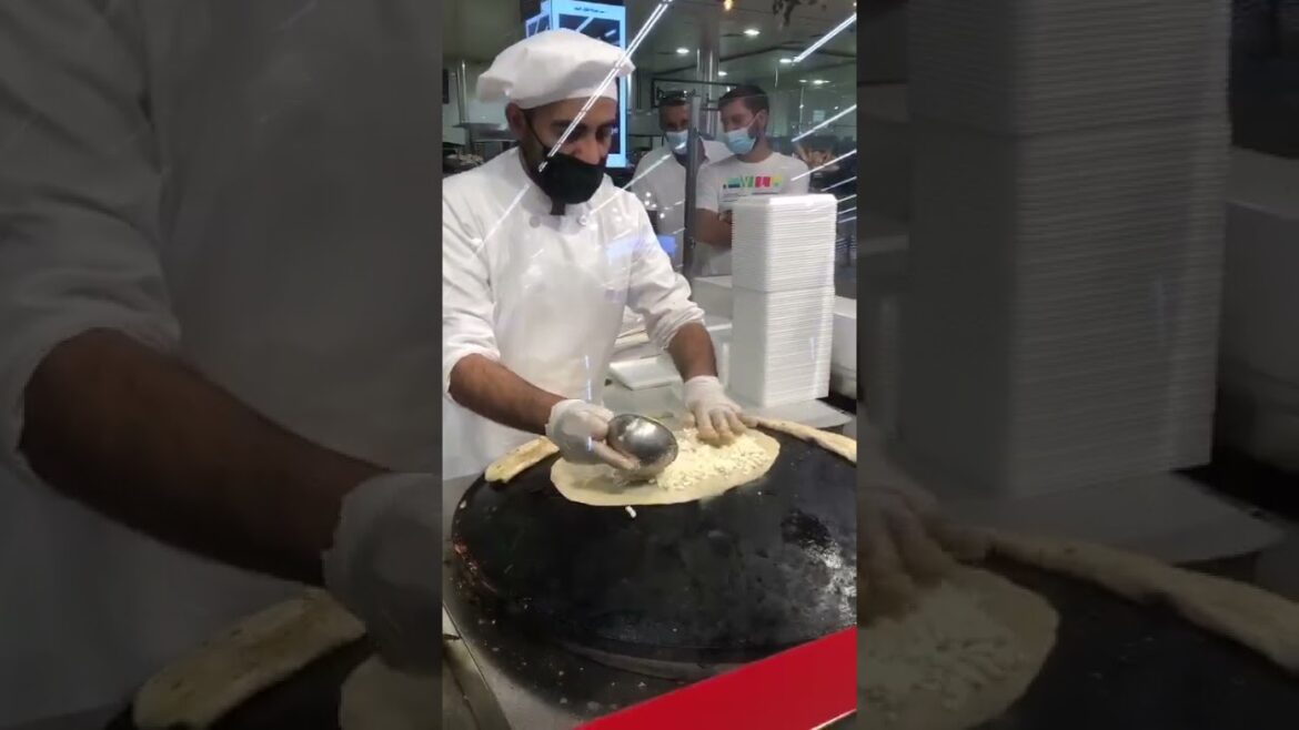 SAJ Bread Lebanese Traditional Flatbread Live making SAJ Bread Lebanese Traditional Flatbread Live making