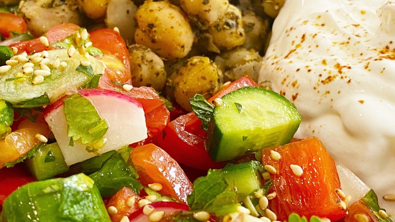 Mediterranean Chickpea Recipe THE ULTIMATE SALAD with ZAATAR! Dining and Cooking