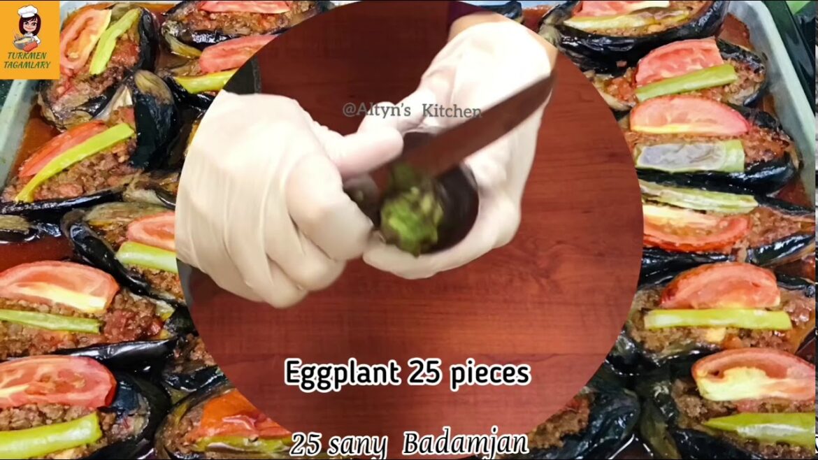 Turkish Stuffed Eggplant. Karniÿarik