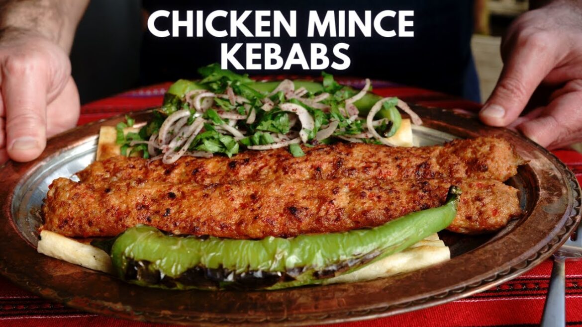 Turkish Chicken Mince Kebab, Juicy Grilled Chicken Kebabs