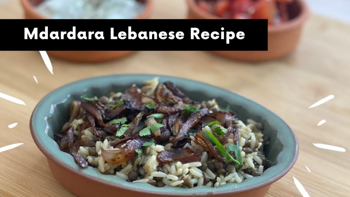 Mdardara Lebanese Recipe With Sides | Rice and Lentil Vegetarian Recipe With Tomato Salad and Yogurt Mdardara Lebanese Recipe With Sides | Rice and Lentil Vegetarian Recipe With Tomato Salad and Yogurt