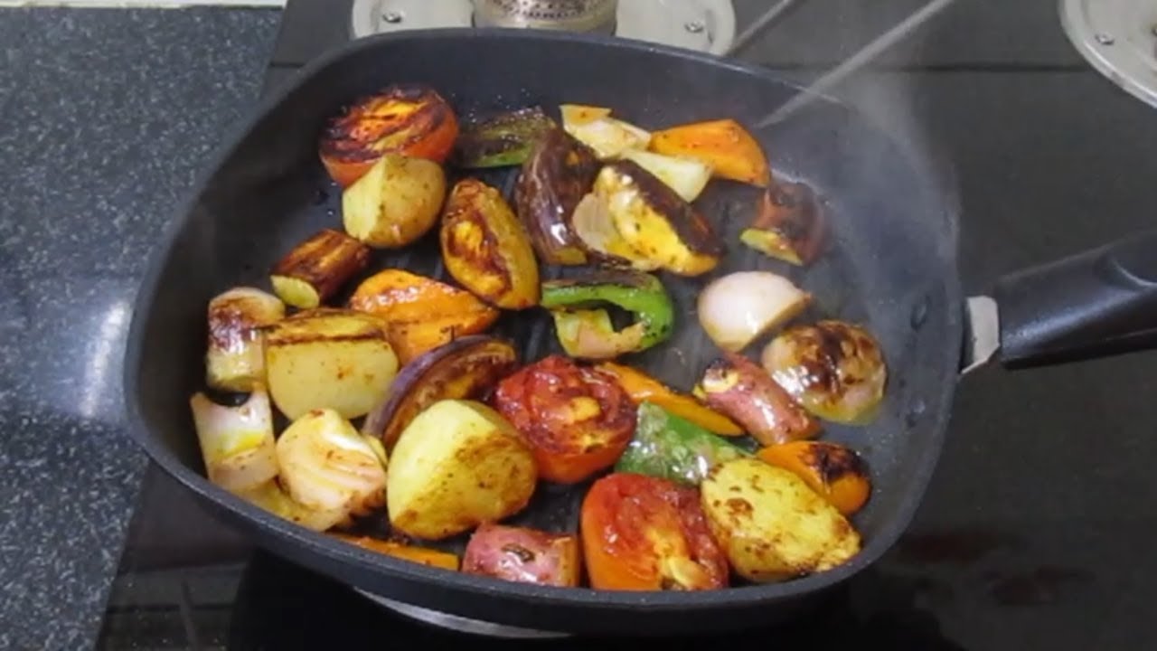How To make Grilled Vegetable Without Oven Roasted Vegetables Weight Loss Recipe