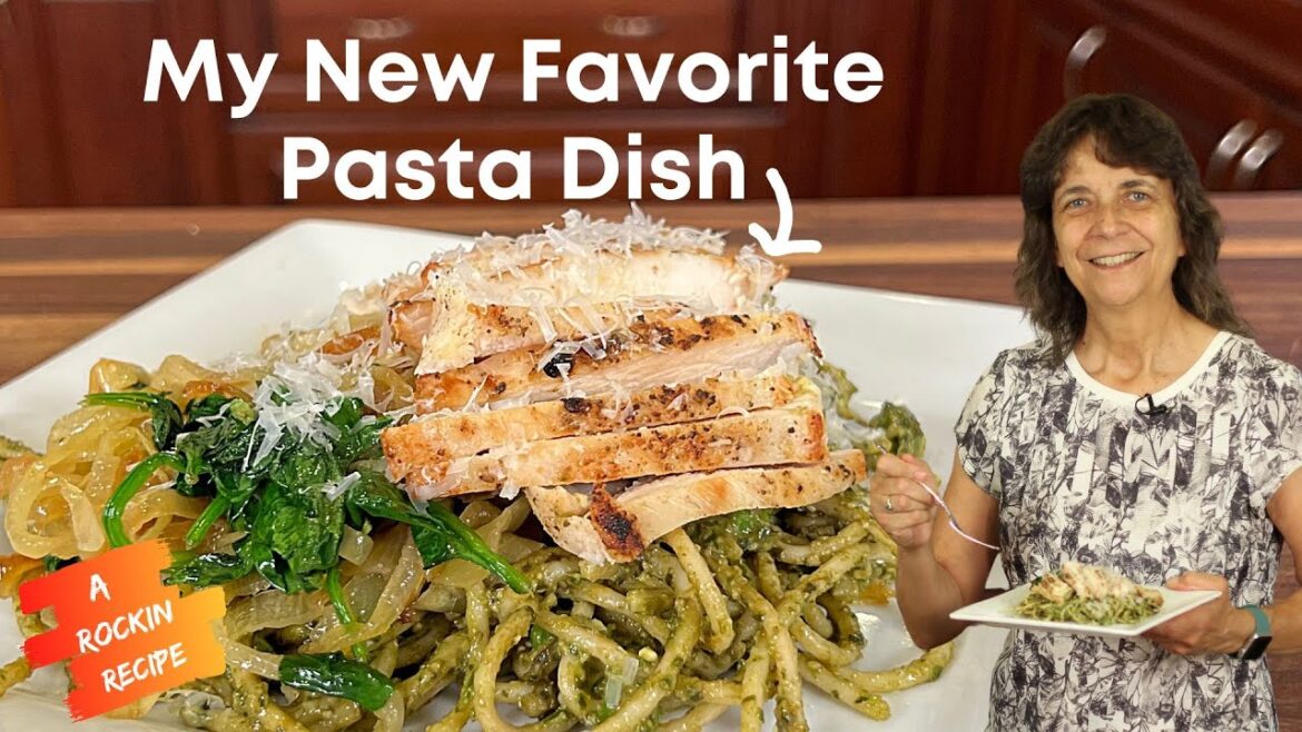 Creamy Pesto Pasta with Grilled Chicken & Caramelized Onion: The Best Ever! Creamy Pesto Pasta with Grilled Chicken & Caramelized Onion: The Best Ever!