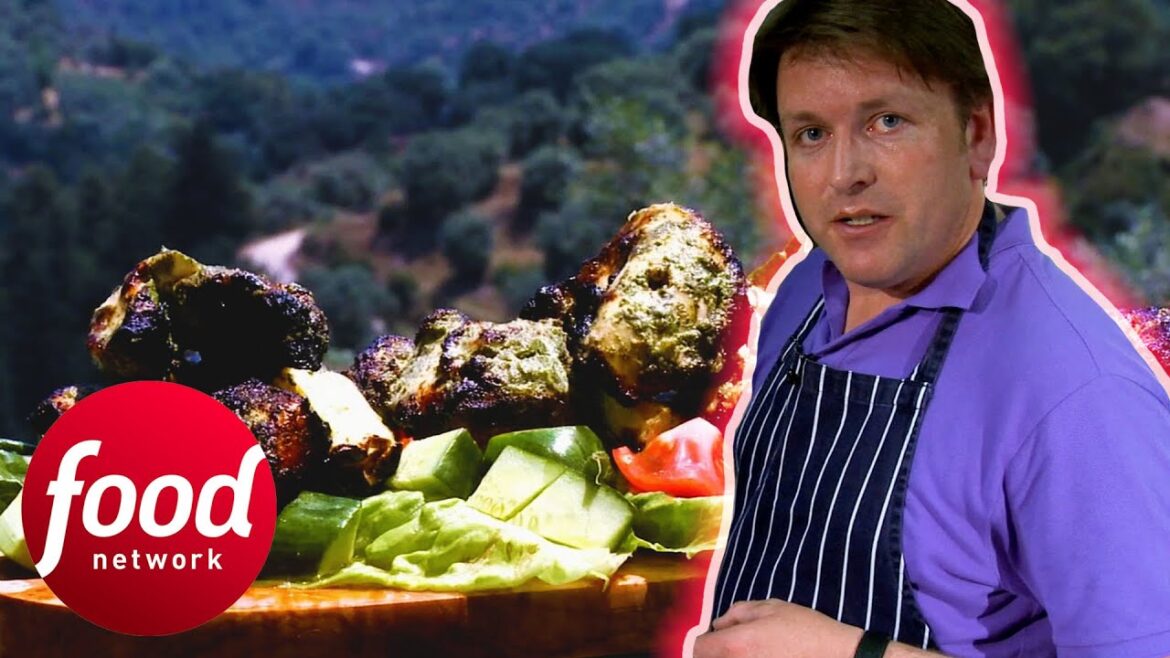 James Cooks A Quick And Easy Yoghurt Chicken Souvlaki | James Martin’s Mediterranean James Cooks A Quick And Easy Yoghurt Chicken Souvlaki | James Martin's Mediterranean
