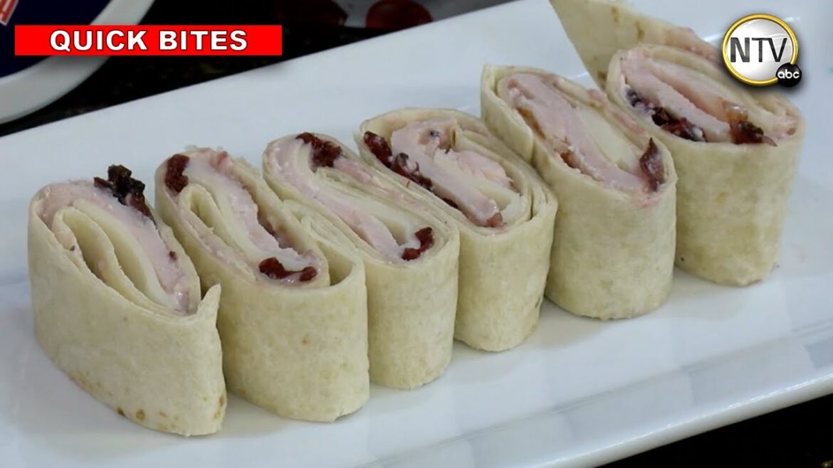 Quick Bites: Turkey Cranberry Pinwheels Quick Bites: Turkey Cranberry Pinwheels