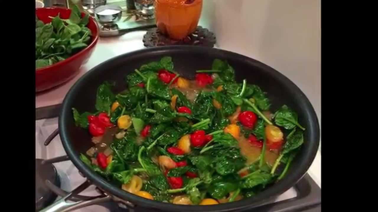 Slim Man Cooks Spinach with Toasted Almonds and Golden Raisins Dining