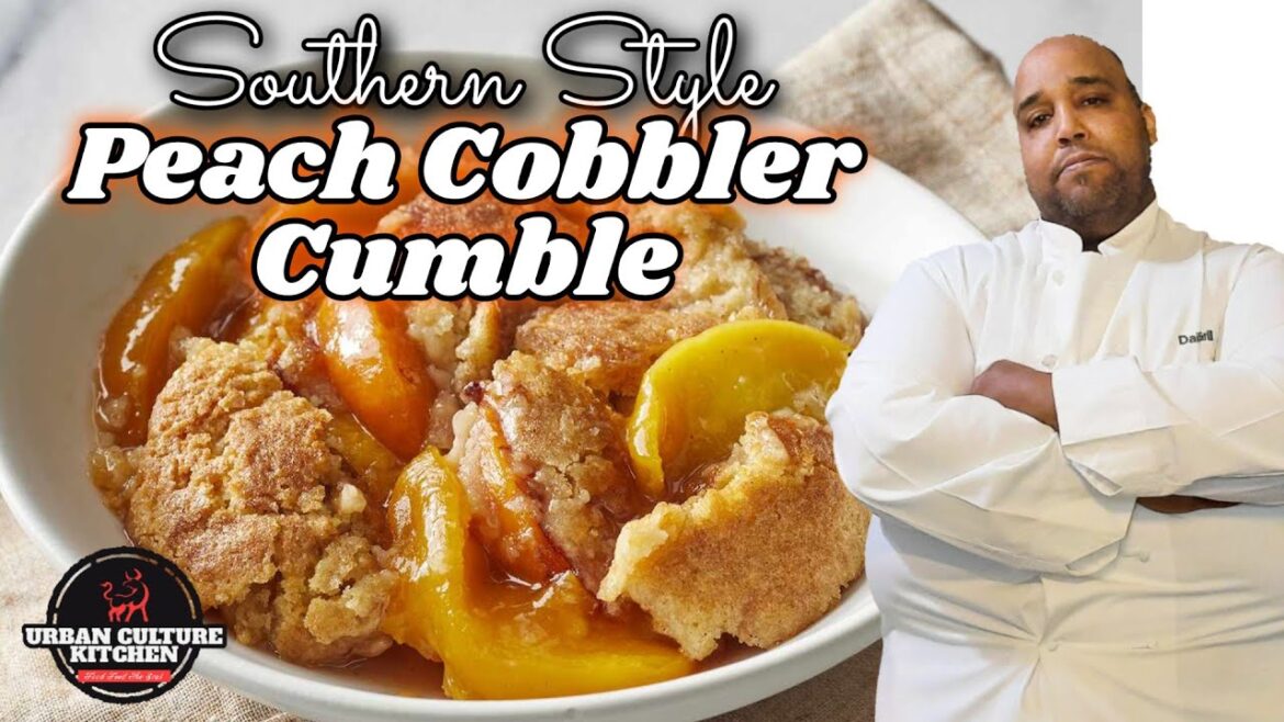 Peach cobbler Southern style crumble | How to make peach cobbler crumble