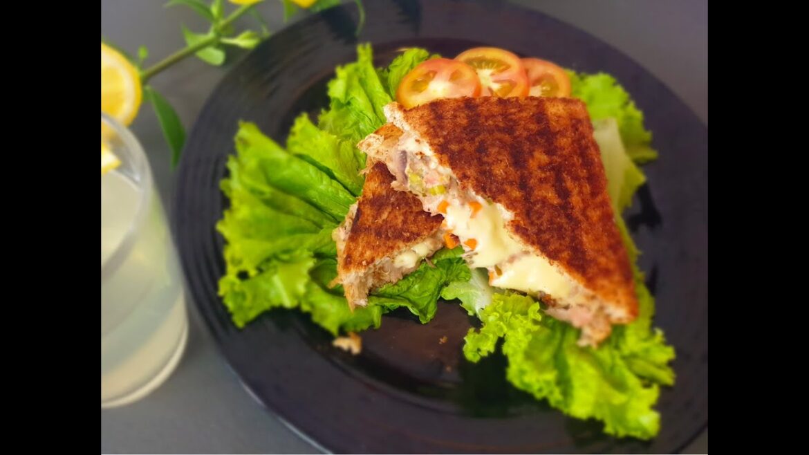 CLASSIC TUNA MELT SANDWICH | Hearty Tuna Salad | Whole Wheat Bread