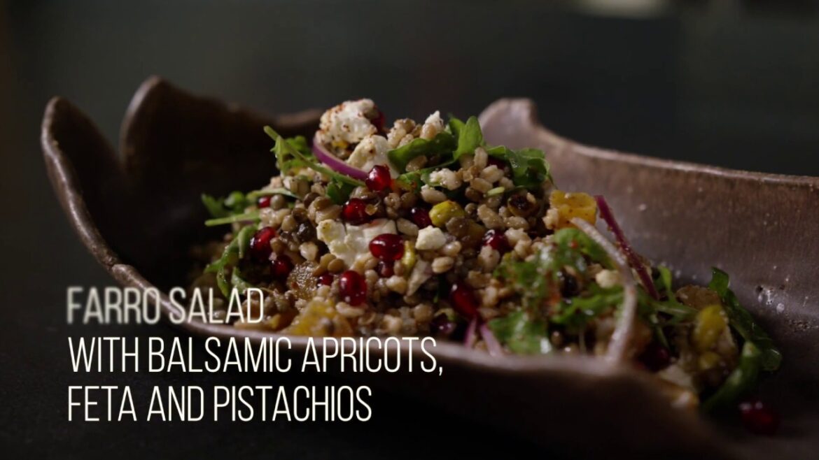 Farro and Lentil Salad with Balsamic Apricots