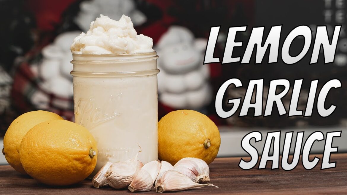 Toum Lebanese Garlic Sauce Recipe - How To Make Lemon Garlic Sauce With 3 Ingredients #Shorts