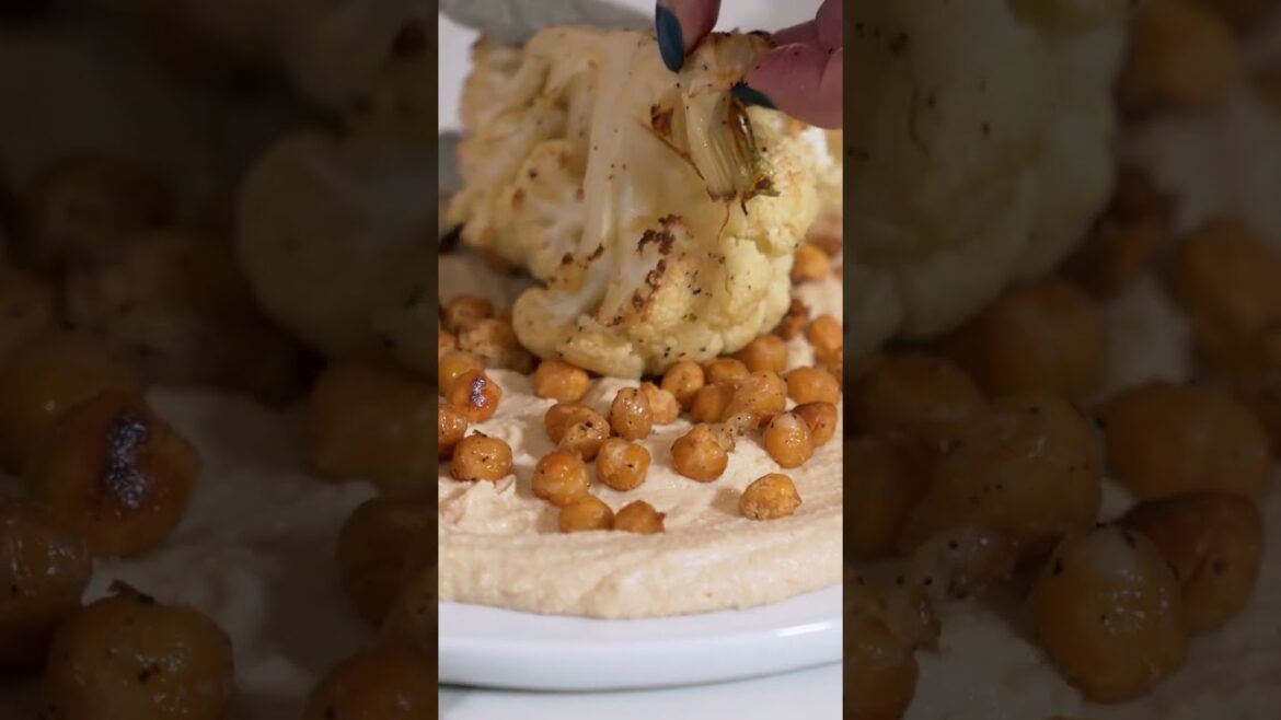 Delicious Vegan Recipe Creamy Hummus and Cauliflower Steaks Delicious Vegan Recipe Creamy Hummus and Cauliflower Steaks