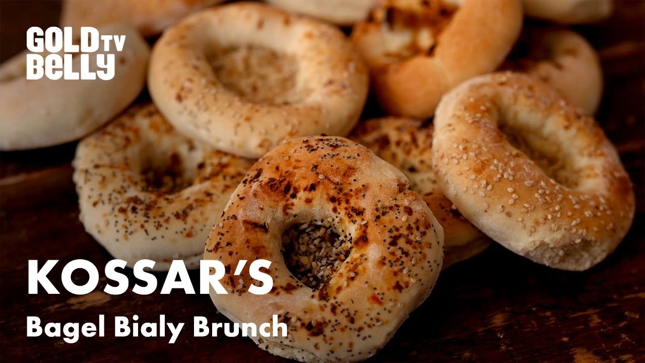 Bagel & Bialy Brunch from the OLDEST Bialy Bakery in America Kossar's Bagels and Bialys