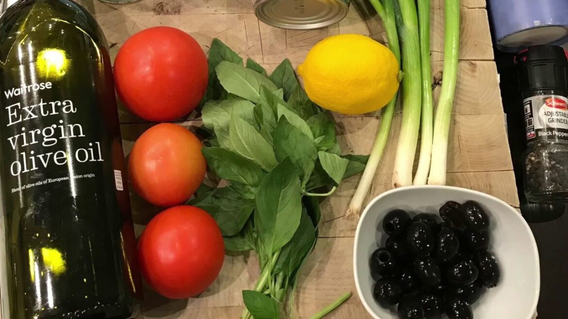 Italian Bean, Tuna, Olive and Tomato Salad