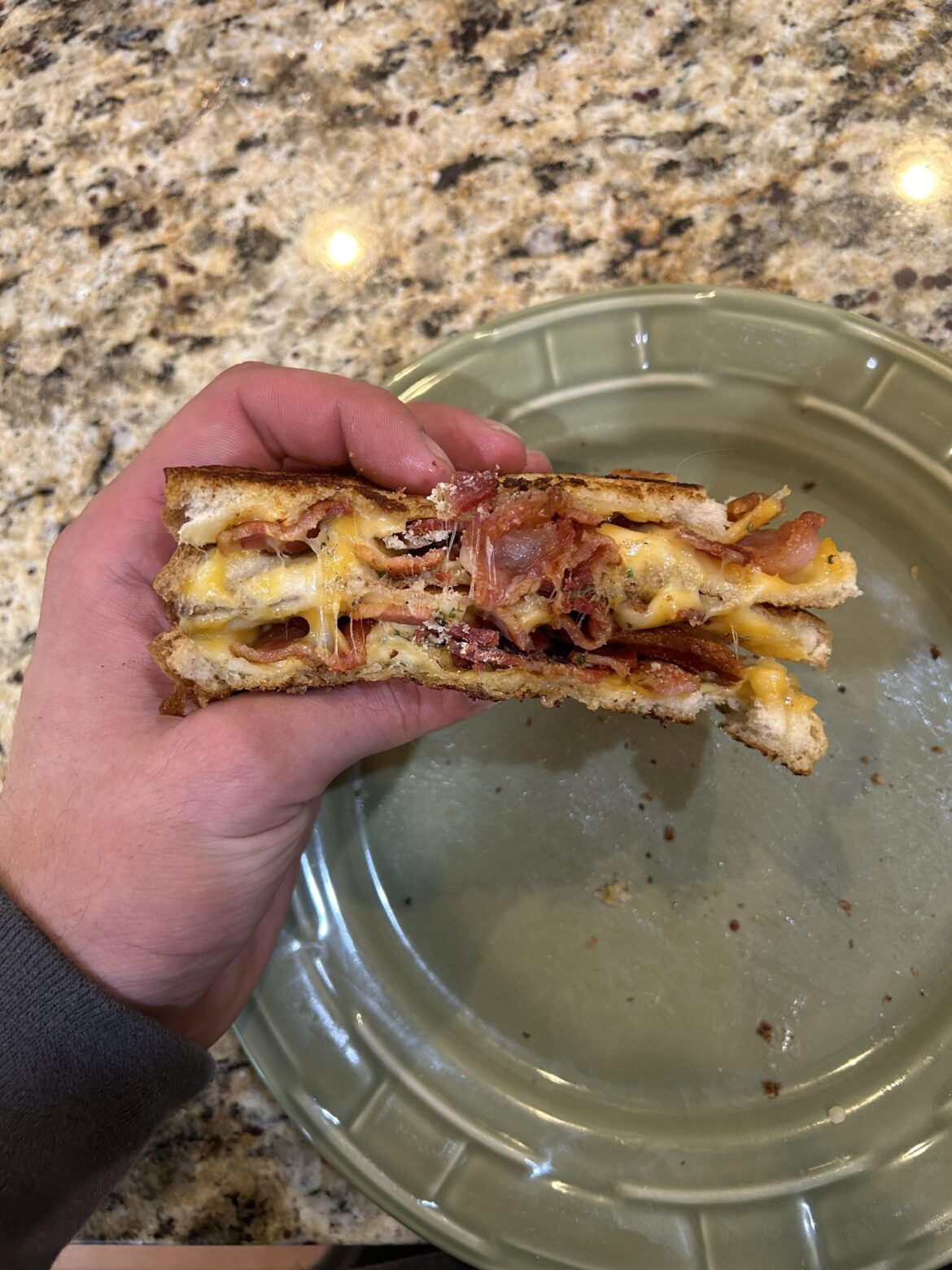 Bacon Grilled cheese with Ranch seasoning