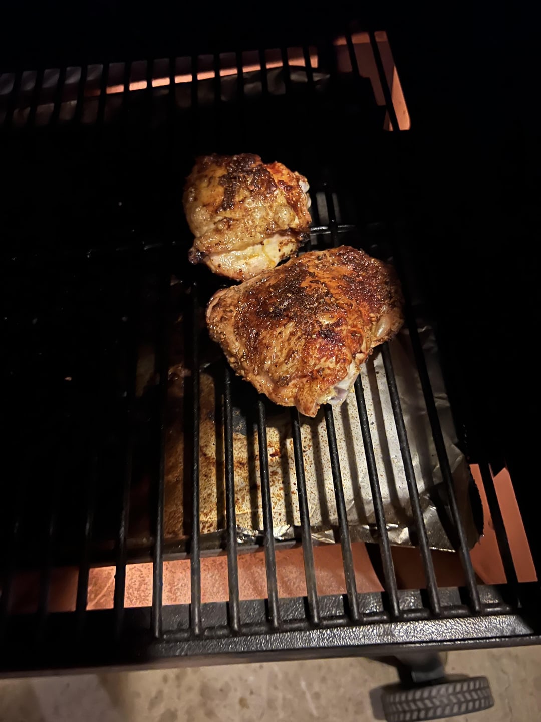 Chicken thighs on the Traeger just hit different. Dining and Cooking