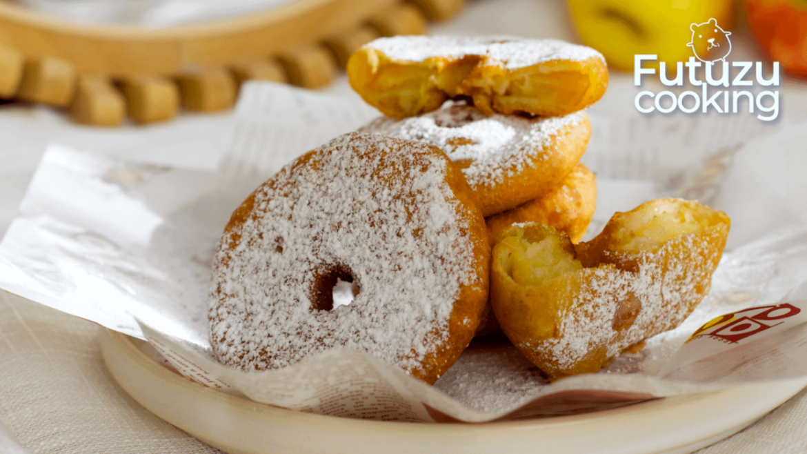 Make Apple Donuts easily at home! Crispy on the outside and soft on the inside